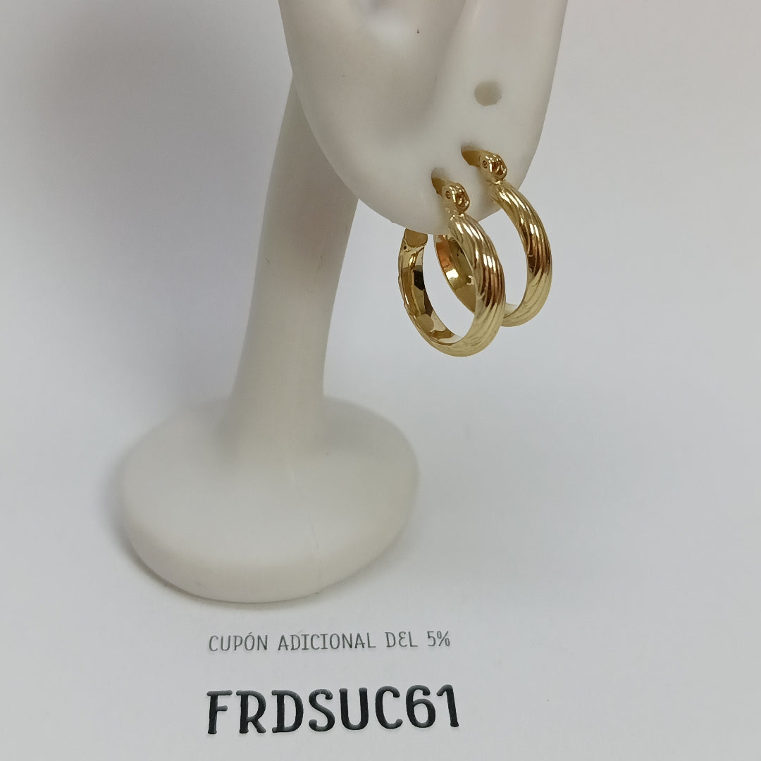 ARETES ARRACADA ASTRIADA 14K 1.7 GR (NUEVO)