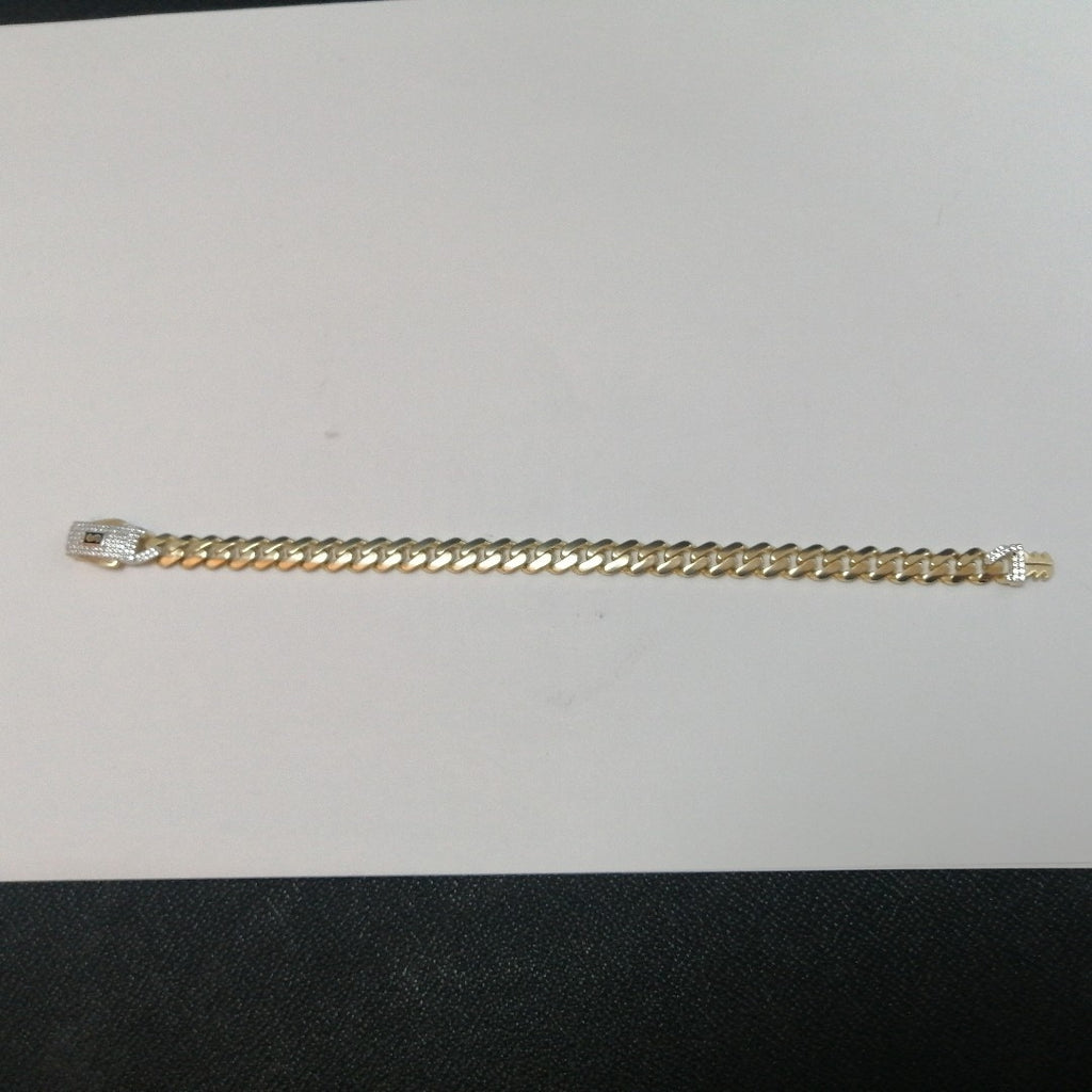 PULSERA CABALLERO MONACO ORO 14K 11.7 (NUEVO)