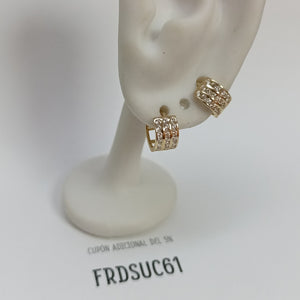 ARETES HUGGIES C CIRCONIA 14K 2.1 GR (NUEVO)