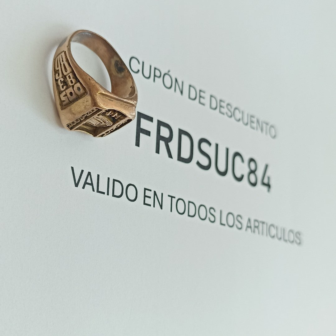ANILLO DE GRADUACIÓN ORO 8 K 8 GRMS (SEMINUEVO)