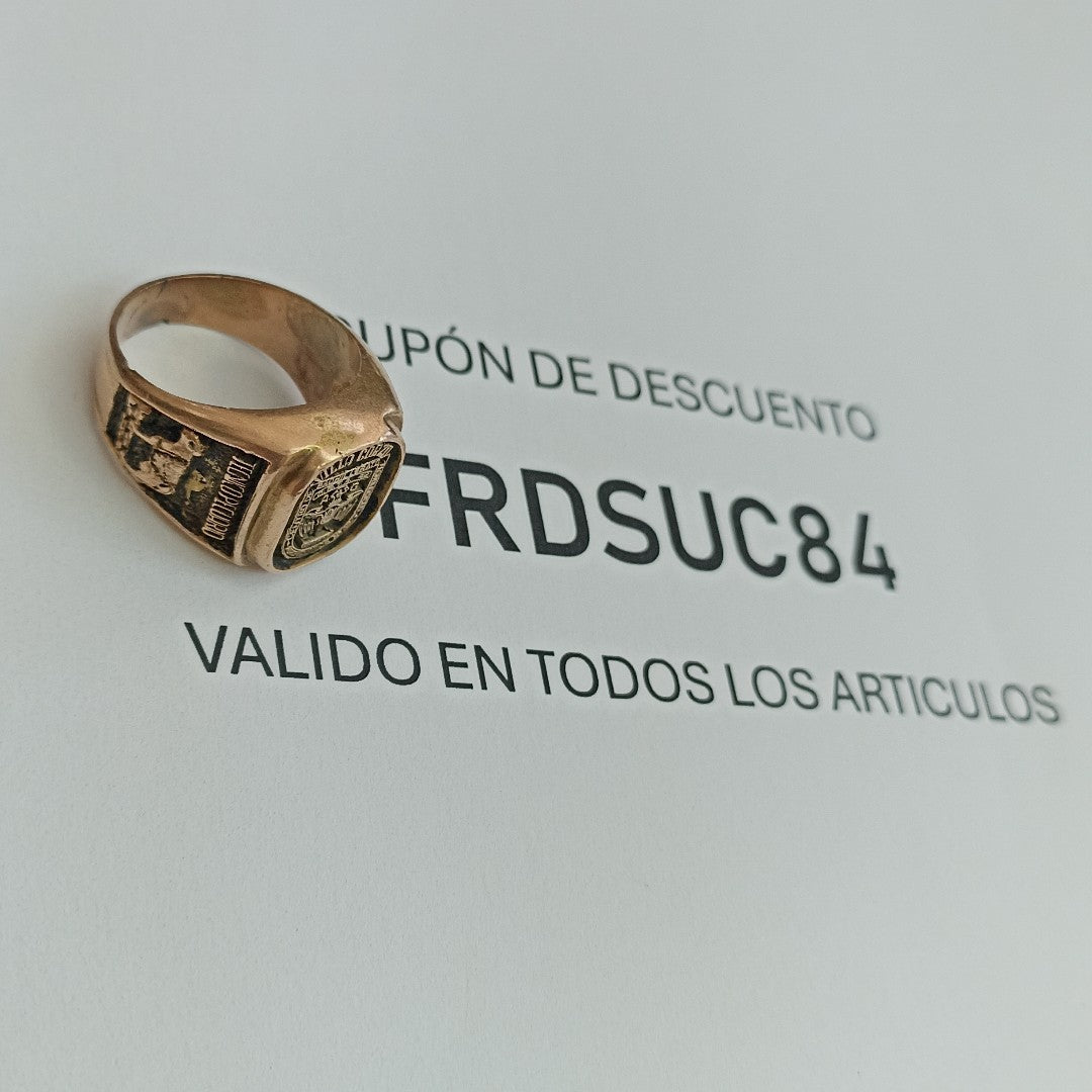 ANILLO DE GRADUACIÓN ORO 10 K 11.7 GRMS (SEMINUEVO)