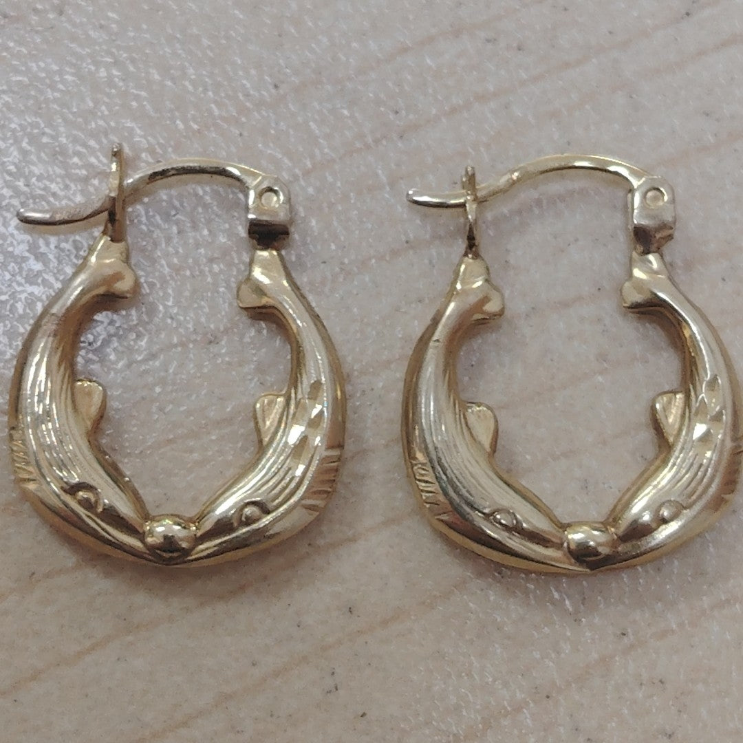 ARRACADAS PAR ORO 10 K 1.2 GRMS (SEMINUEVO)