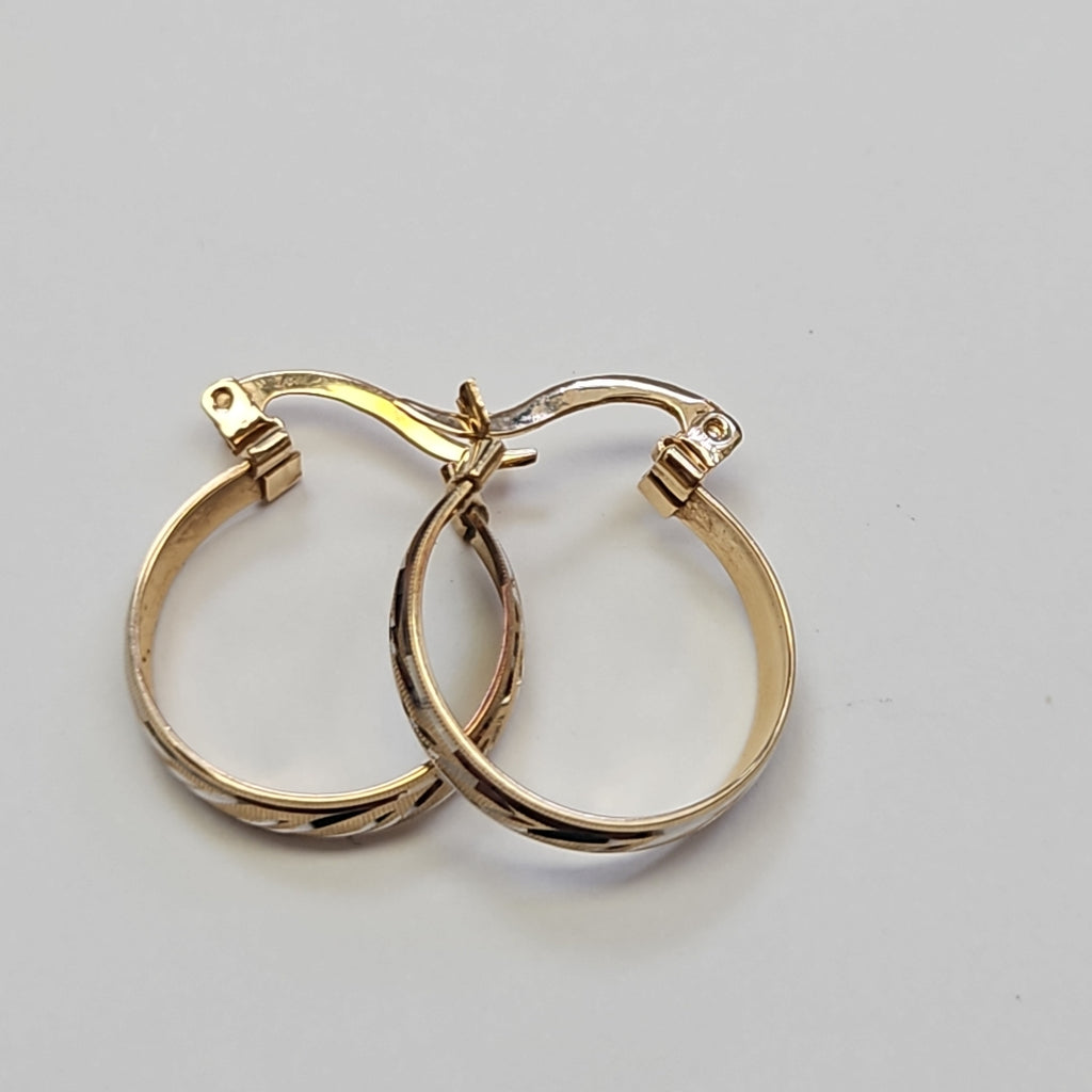 ARRACADAS PAR ORO,ORO COMBINADO 14 K 2,40 GRMS (SEMINUEVO)