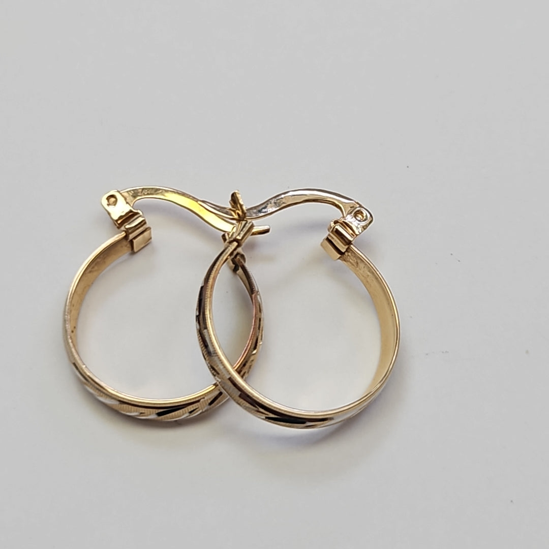 ARRACADAS PAR ORO,ORO COMBINADO 14 K 2,40 GRMS (SEMINUEVO)