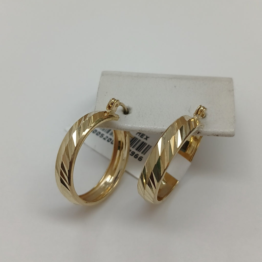ARETES ARRACADAS LABRADAS 10K 2.4 GR (NUEVO)