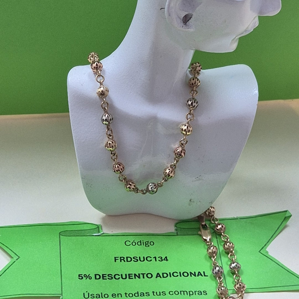 GARGANTILLA ORO COMBINADO 14 K 12,20 GRMS (SEMINUEVO)