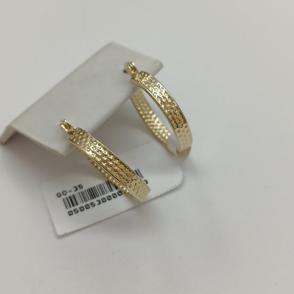 ARETES ARRACADA LABRADA 10K 2 GR (NUEVO)