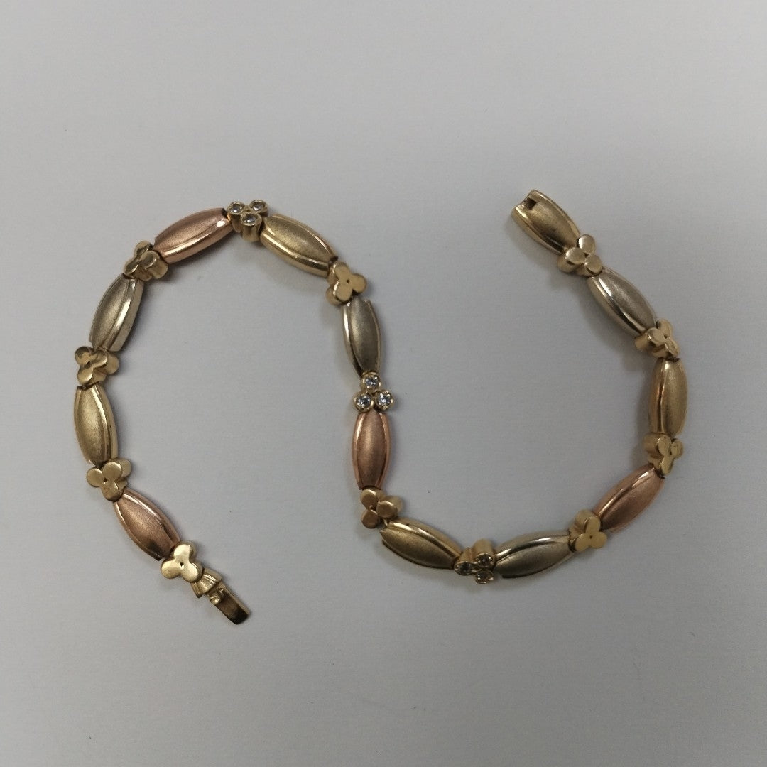 PULSERA ORO, ORO COMBINADO 14 K 11.3 GRMS (SEMINUEVO)