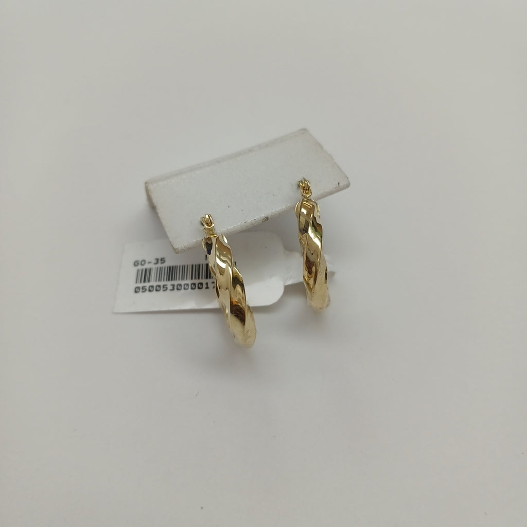 ARETES ARRACADA TORZAL 14K 2 GR (NUEVO)