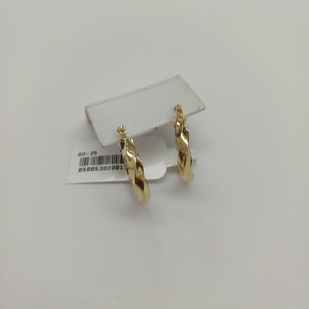 ARETES ARRACADA TORZAL 14K 2 GR (NUEVO)