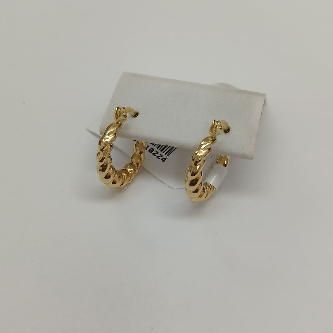 ARETES ARRACADAS TZL HUECAS 14K 1.5 GR (NUEVO)
