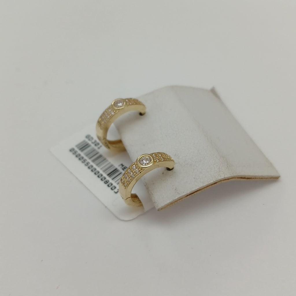 ARETES ARRACADAS C CIRCONIAS 10K 2.6 GR (NUEVO)