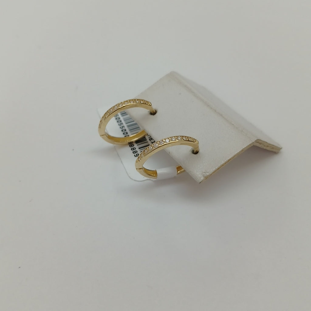 ARETES HUGGIES C CIRCONIA 14K 1.8 GR (NUEVO)