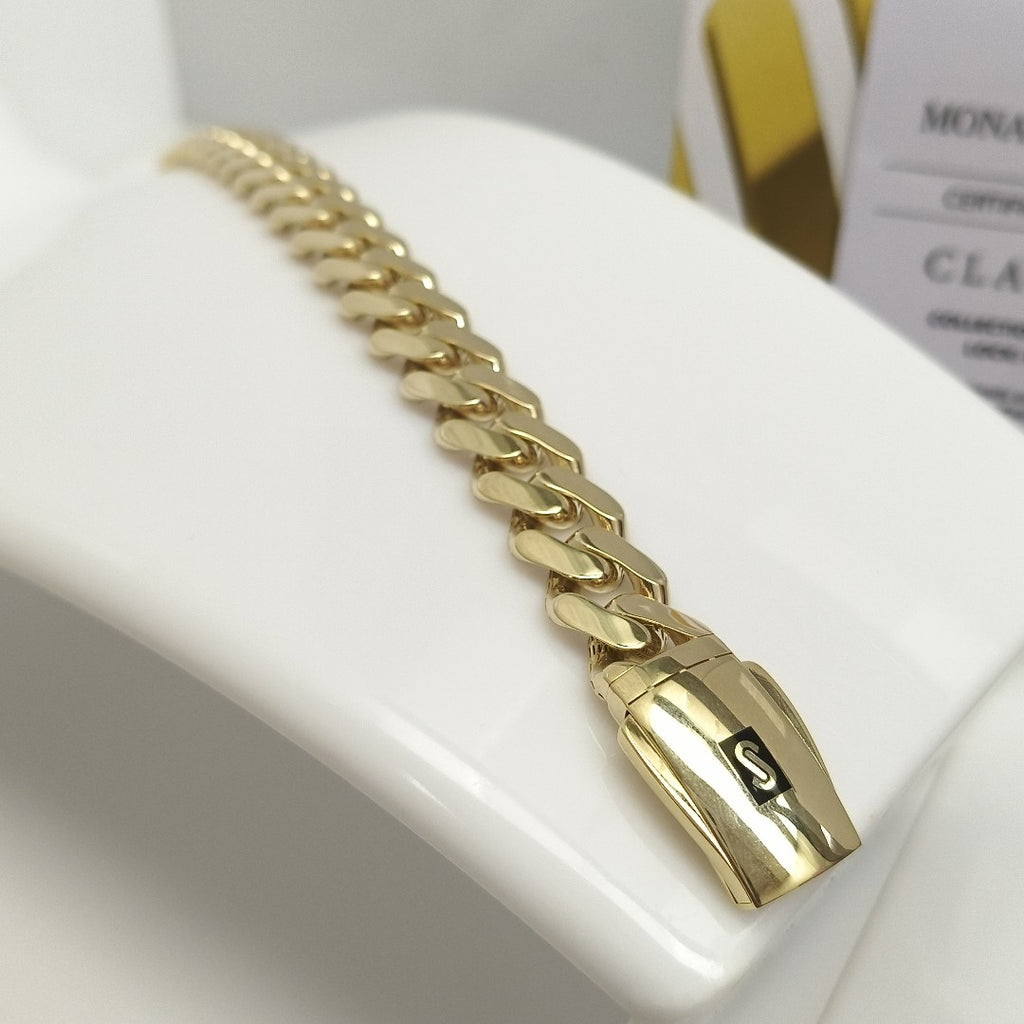 PULSERA CABALLERO MONACO ORO 14K 17.2 (NUEVO)