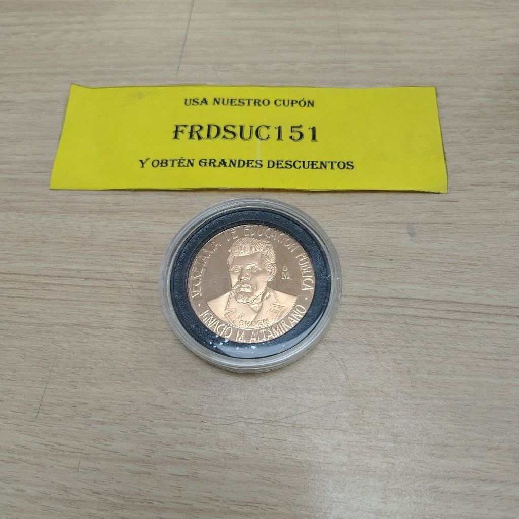 MEDALLA CONMEMORATIVA ORO 21 K 41,90 GRMS (SEMINUEVO)