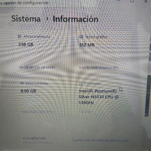 LAPTOP HP 14-DQ0505LA (2023) 256 GB SSD 8 GB RAM (SEMINUEVO)