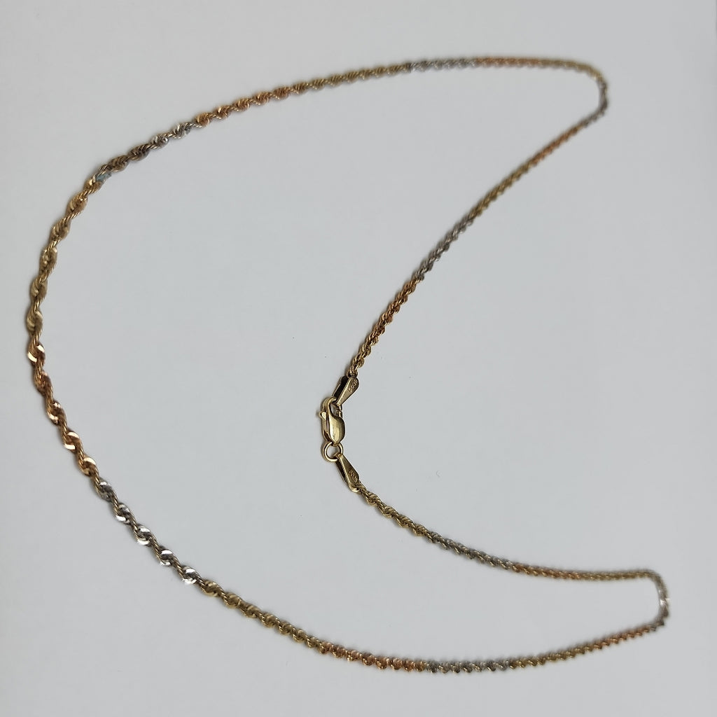 CADENA ORO COMBINADO 10 K 1,70 GRMS (SEMINUEVO)