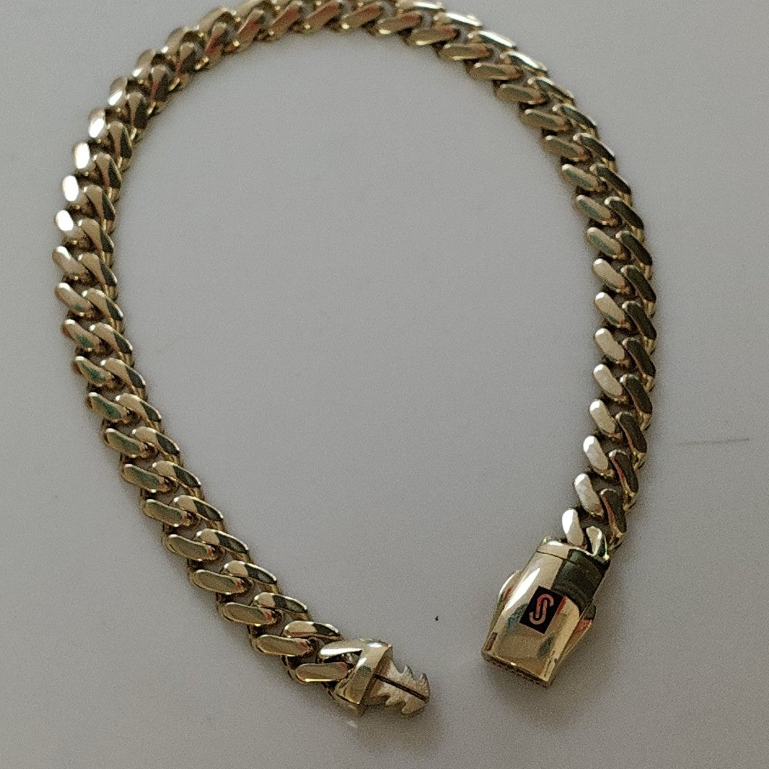 PULSERA CABALLERO MONACO ORO 14K 8 (NUEVO)