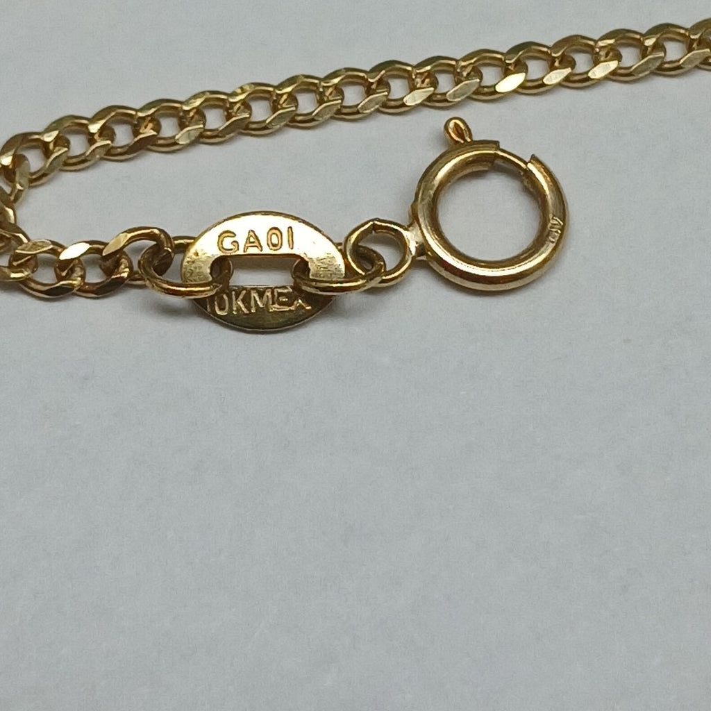 CADENAS TEJIDO BARBADA ORO 10K 55 CM 3.8 GR (NUEVO)