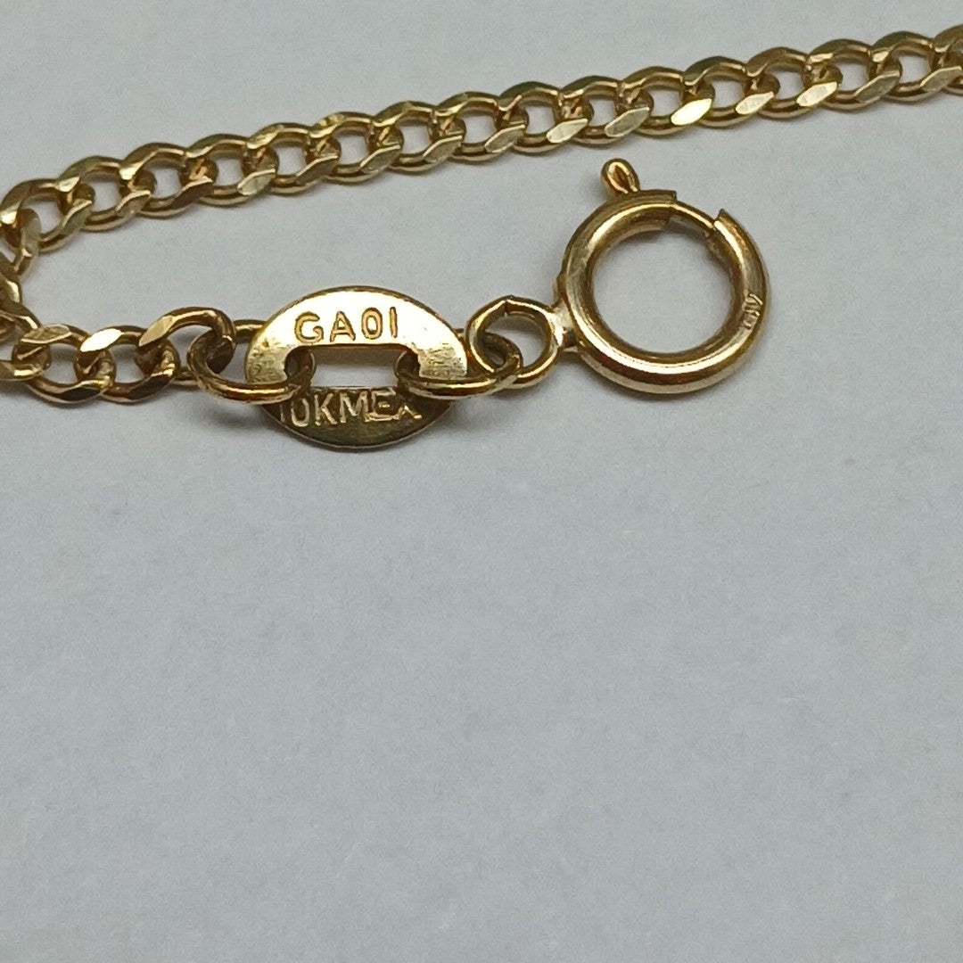 CADENAS TEJIDO BARBADA ORO 10K 55 CM 3.8 GR (NUEVO)