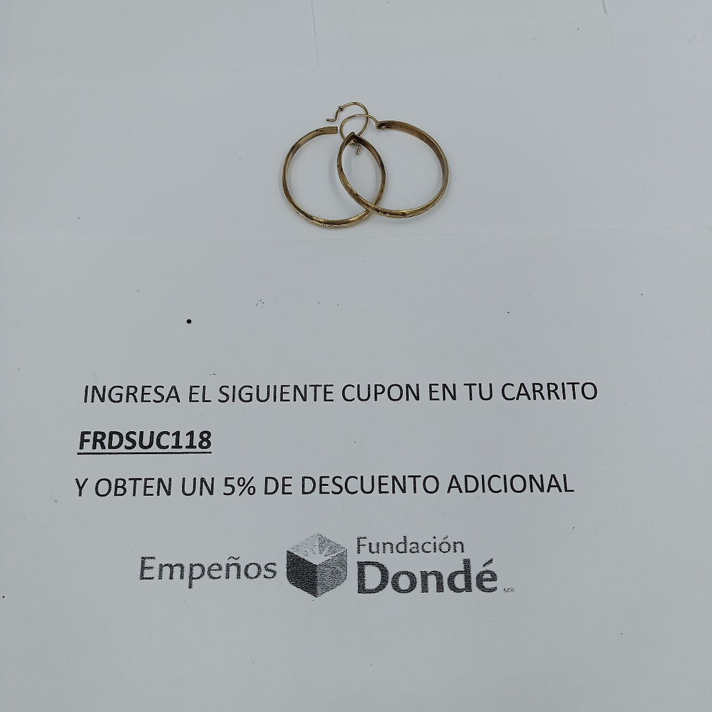ARRACADAS PAR ORO 8 K 2.8 GRMS (SEMINUEVO)