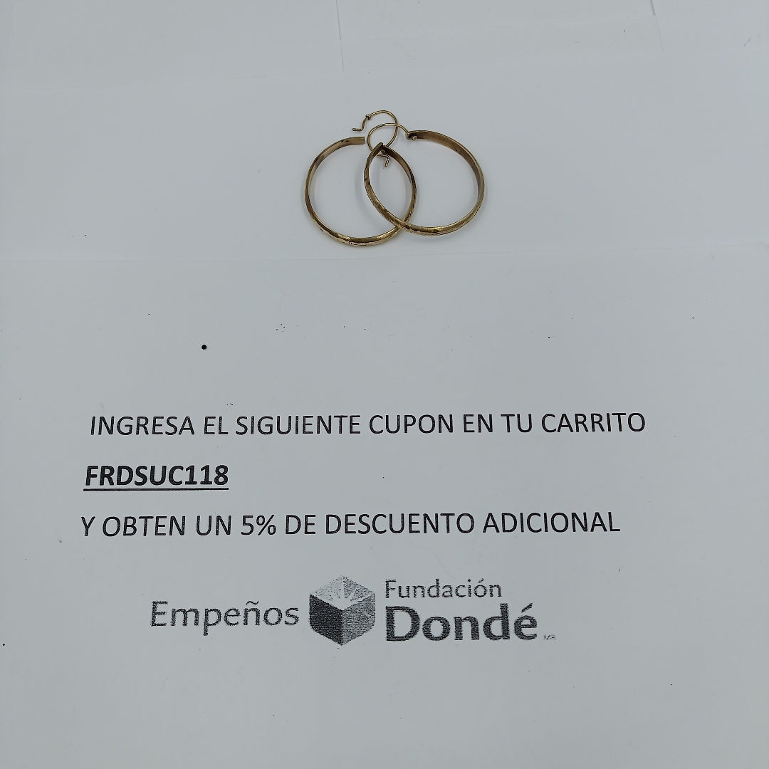 ARRACADAS PAR ORO 8 K 2.8 GRMS (SEMINUEVO)