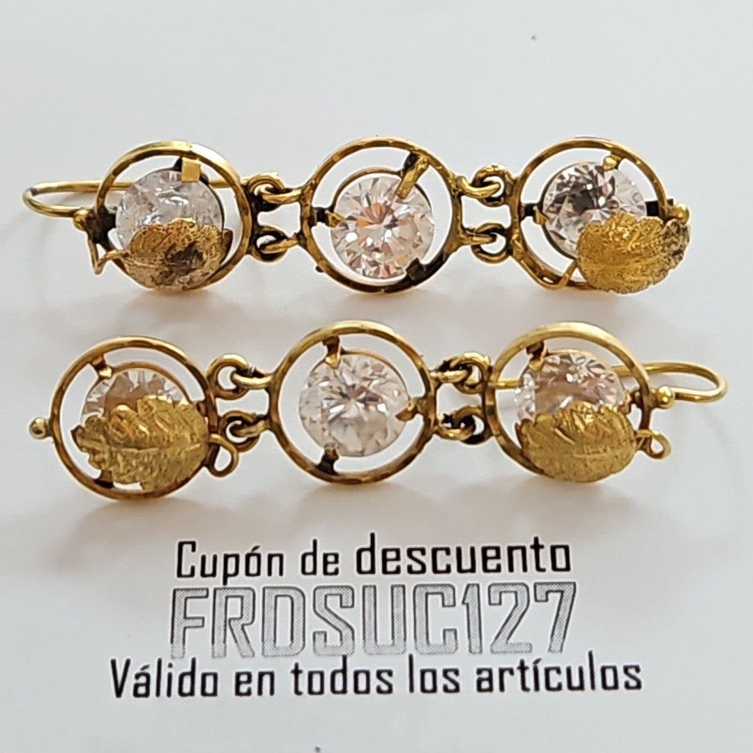 ARETES PAR ORO 10 K 10,10 GRMS (SEMINUEVO)