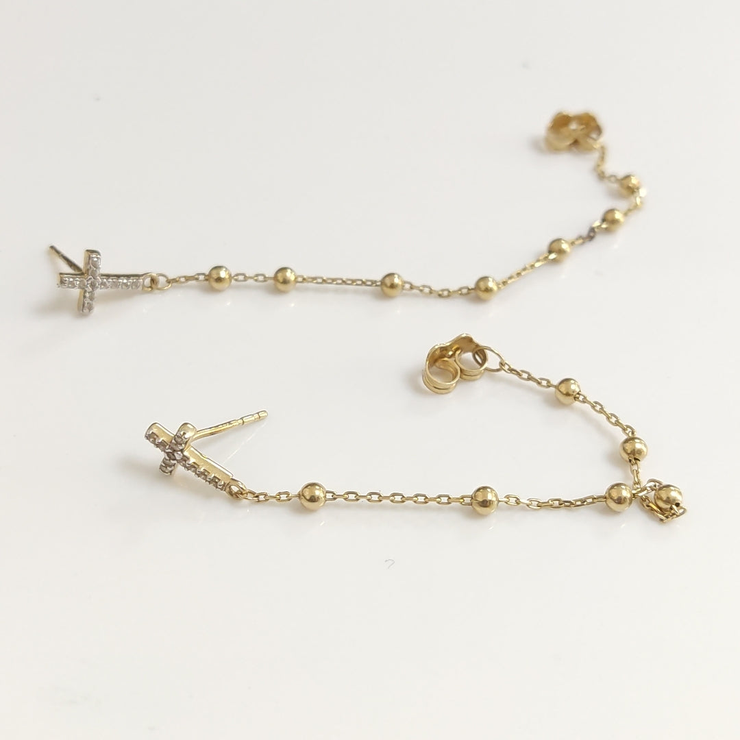 BROQUELES PAR ORO 14 K 2,20 GRMS (SEMINUEVO)