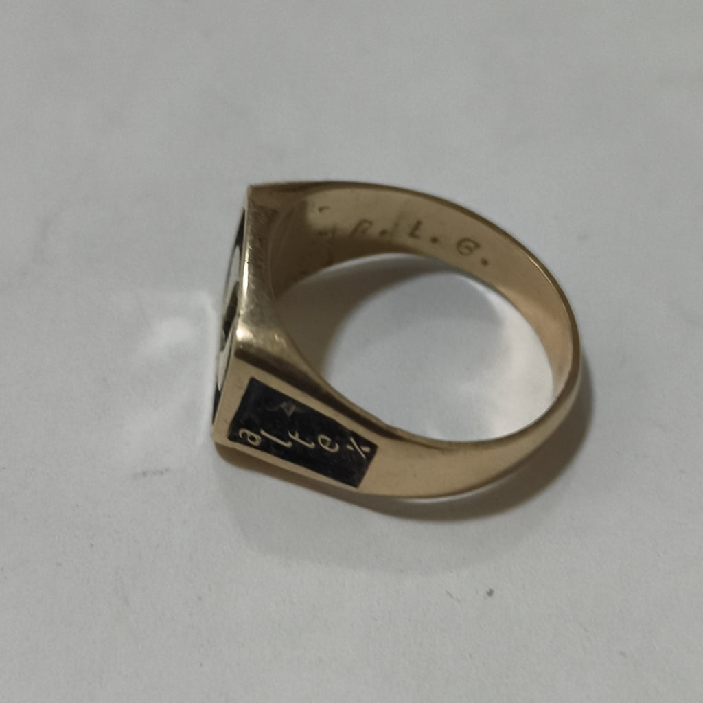 ANILLO CONMEMORATIVO ORO 10 K 11.8 GRMS (SEMINUEVO)