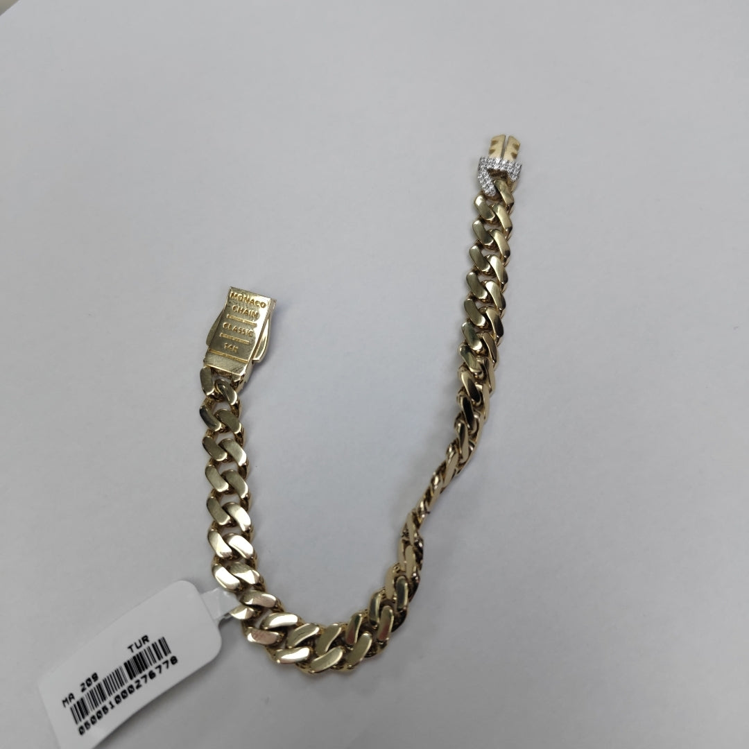 PULSERA MONACO ORO 14K 10.4 (NUEVO)