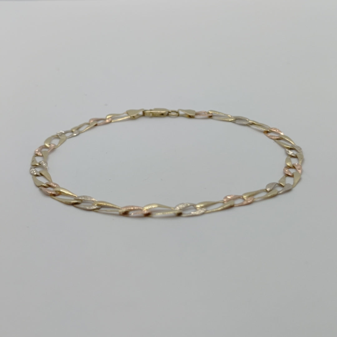 PULSERA ORO COMBINADO 10 K 2,60 GRMS (SEMINUEVO)