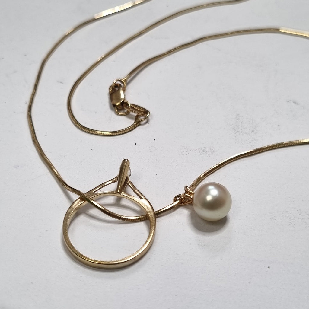 ANILLITO, GARGANTILLA ORO 14 K 3.9 GRMS (SEMINUEVO)