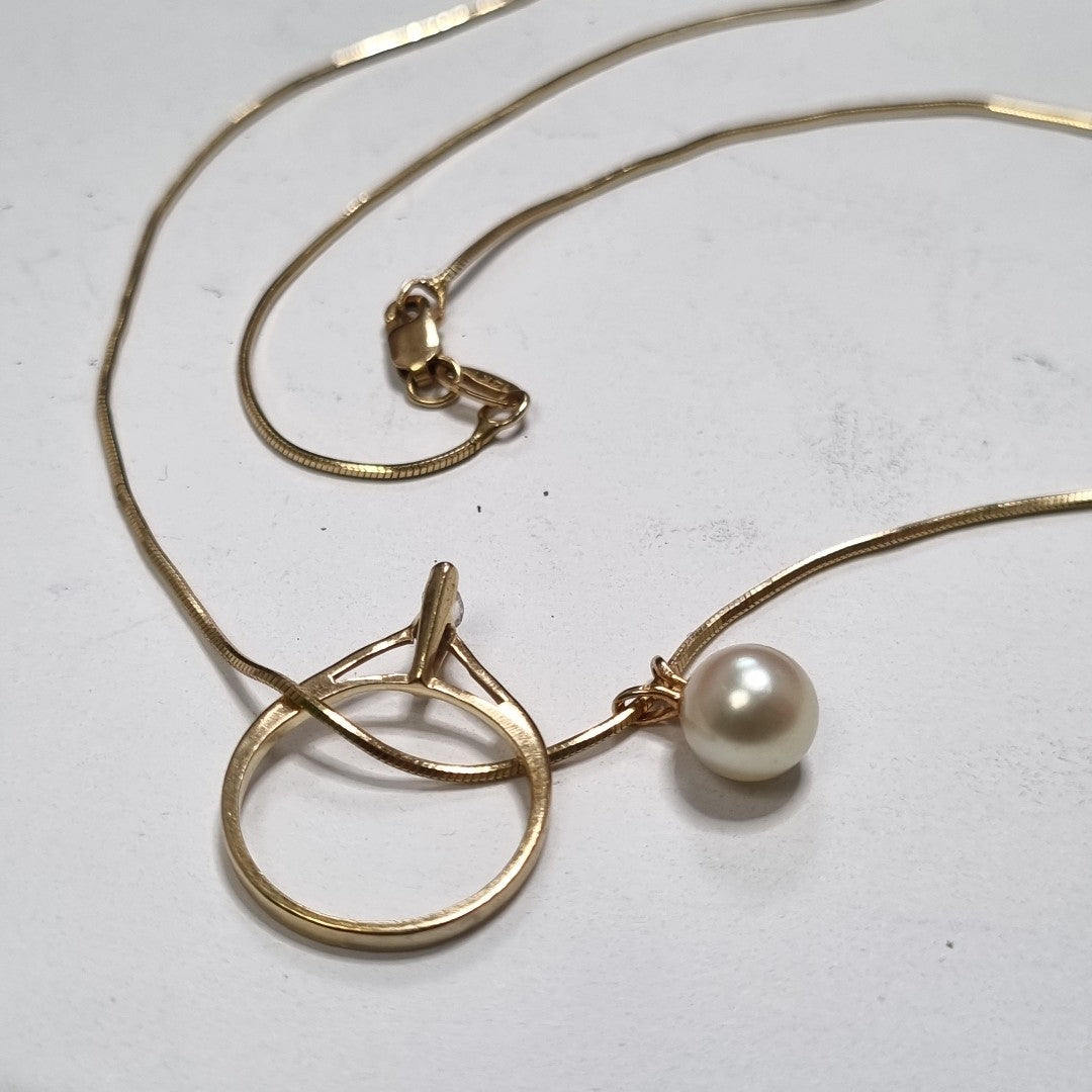 ANILLITO, GARGANTILLA ORO 14 K 3.9 GRMS (SEMINUEVO)