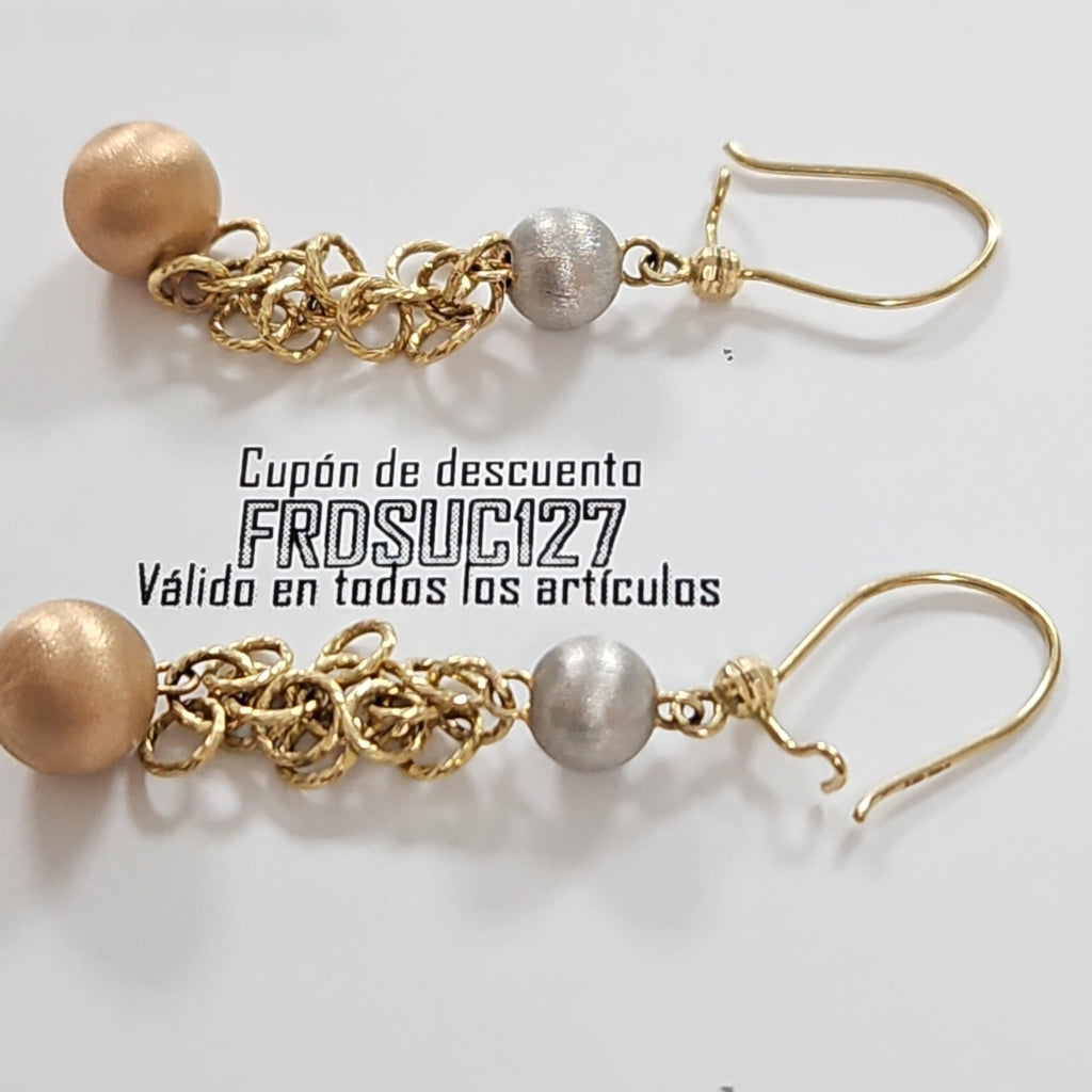 ARETES PAR ORO 14 K 4 GRMS (SEMINUEVO)