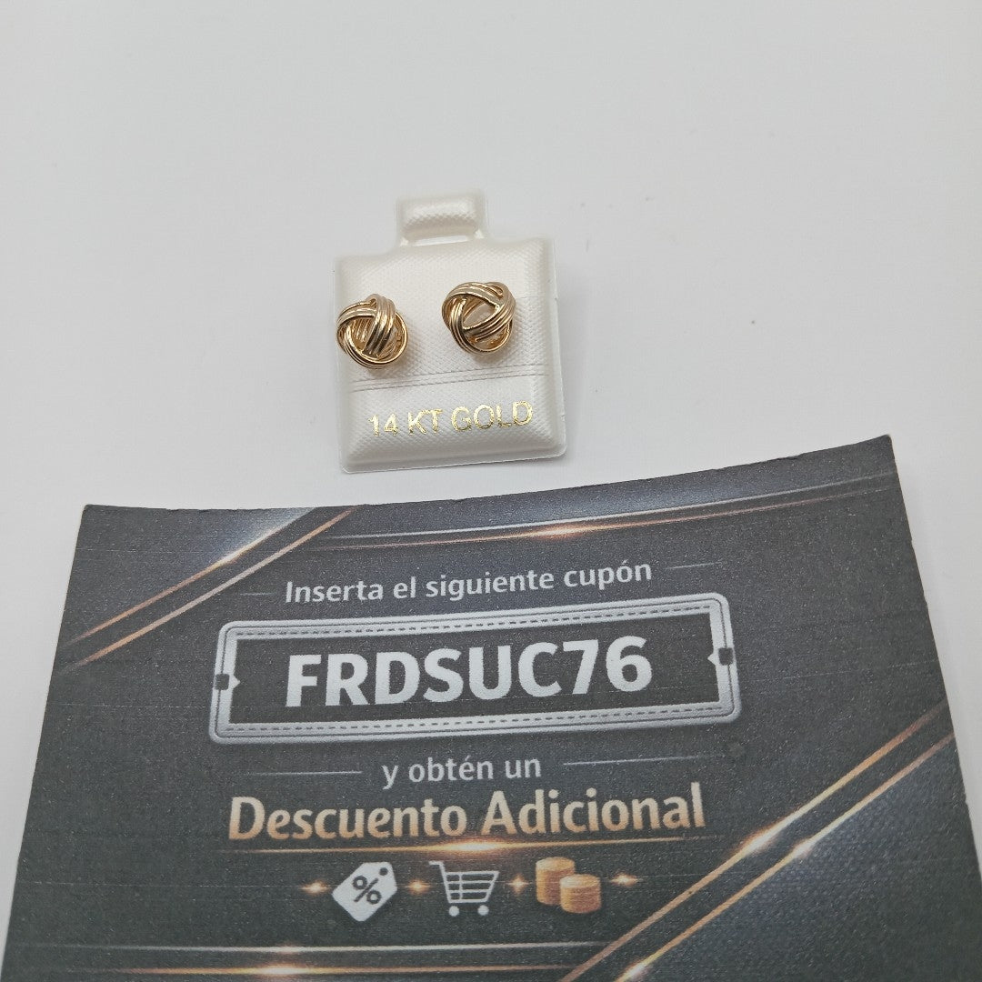 BROQUELES ORO 14K 1.8 (NUEVO)