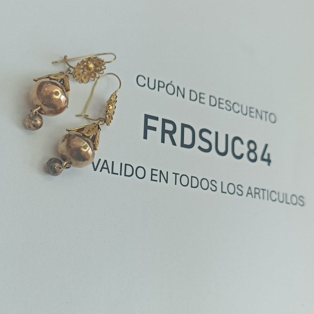 ARETES PAR ORO 8 K 4.1 GRMS (SEMINUEVO)