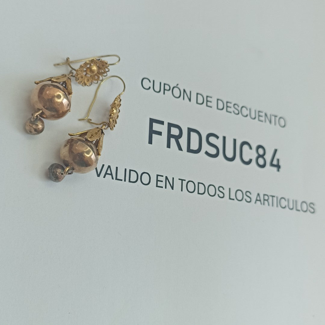 ARETES PAR ORO 8 K 4.1 GRMS (SEMINUEVO)
