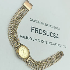 RELOJ CAJA ACERO PULSO ORO ORO 8 K 20.3 GRMS (SEMINUEVO)