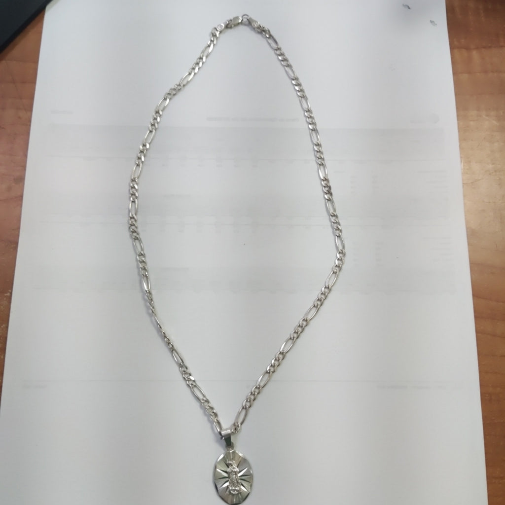CADENA, MEDALLA RELIGIOSA PLATA 12.2 GRMS (SEMINUEVO)