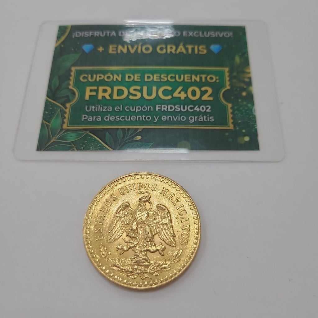 K1 41.6 GRMS 21 K IDENTIFICACIÓN MONEDA NOMINATIVA MONEDAS PESOS 50 PESOS (SEMINUEVO)