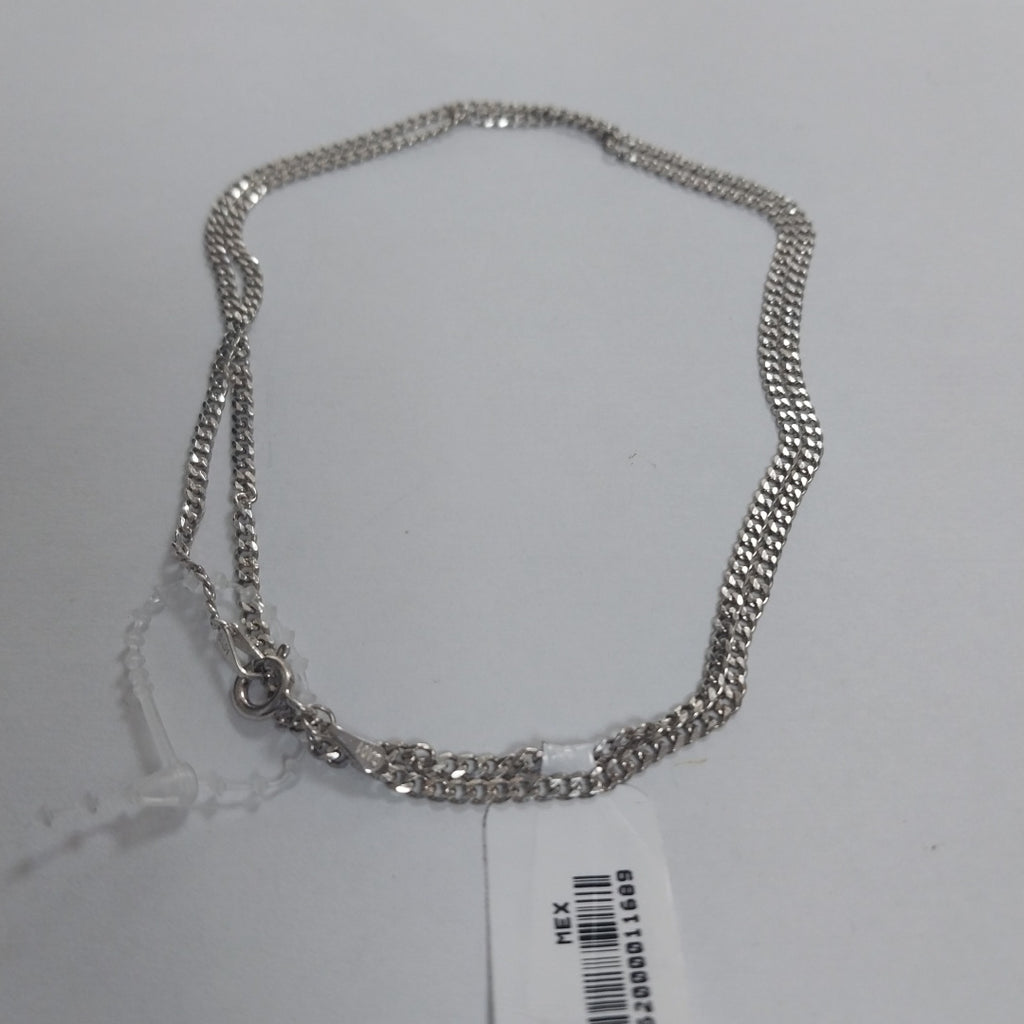 CADENA TEJIDO BARBADO PLATA .925 55 CM 5.3 GR (NUEVO)