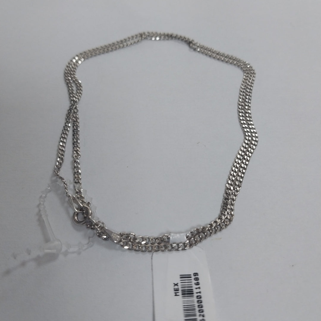 CADENA TEJIDO BARBADO PLATA .925 55 CM 5.3 GR (NUEVO)