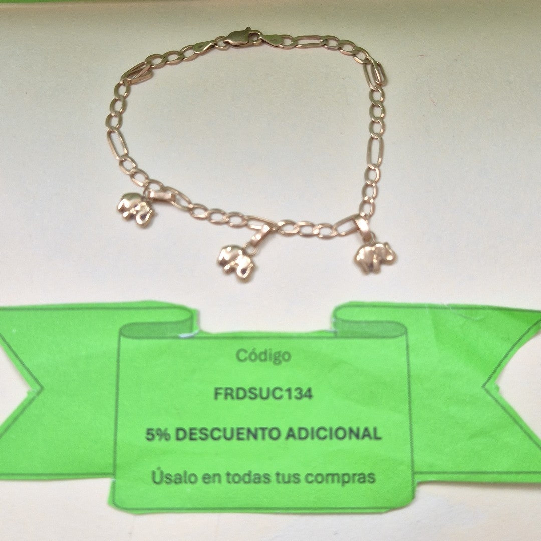 DIJE, PULSERA ORO 10 K 4.5 GRMS (SEMINUEVO)