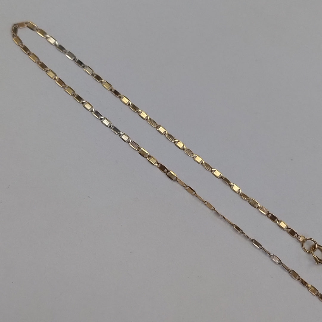 CADENA ORO, ORO COMBINADO 10 K 1.2 GRMS (SEMINUEVO)