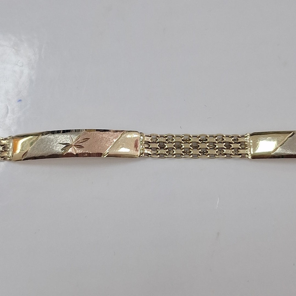 PULSERA ORO COMBINADO 10 K 4.2 GRMS (SEMINUEVO)