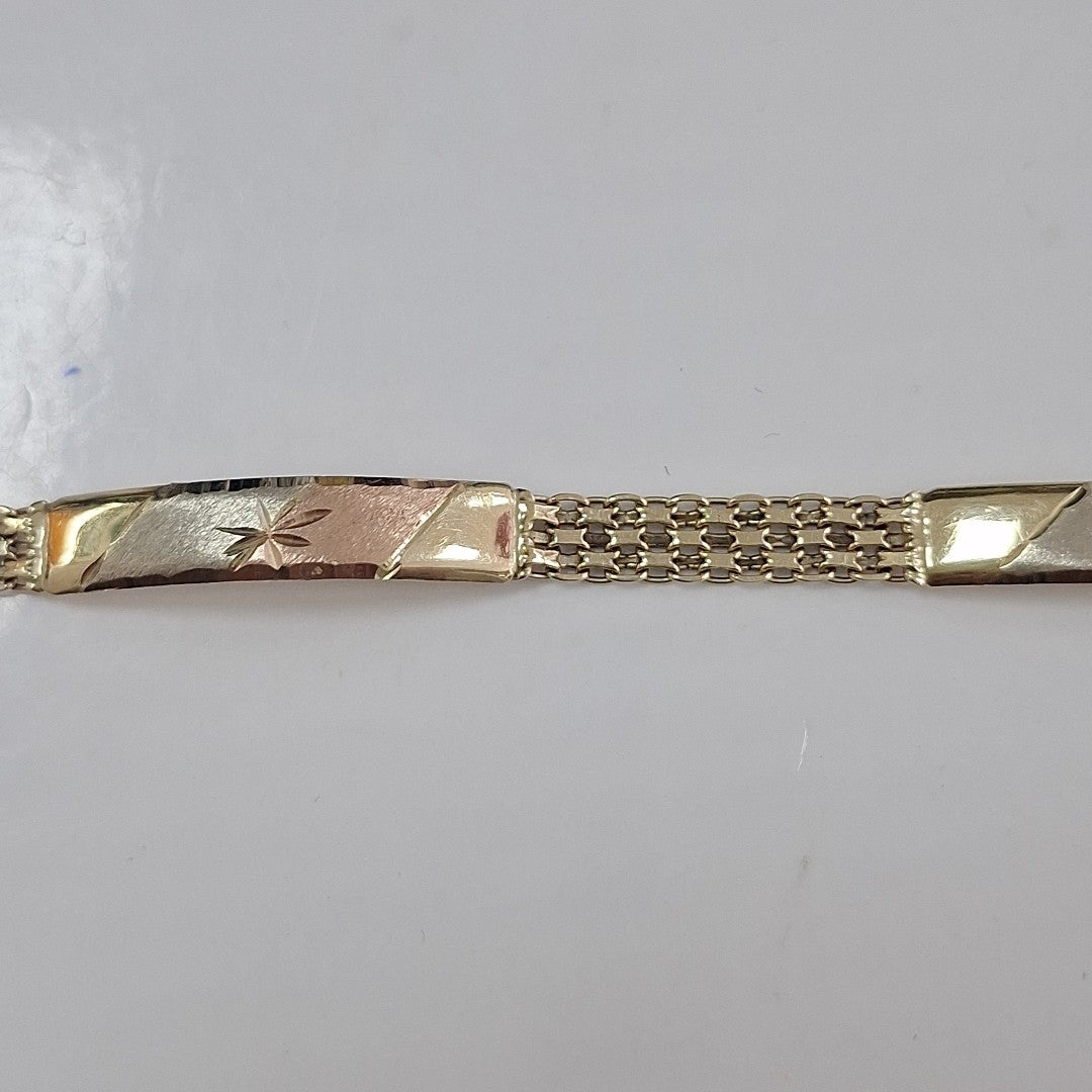 PULSERA ORO COMBINADO 10 K 4.2 GRMS (SEMINUEVO)
