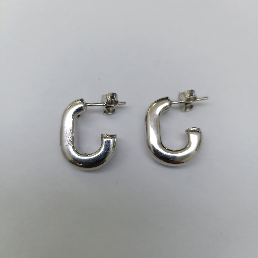 ARRACADAS PAR ORO, ORO BLANCO 14 K 3 GRMS (SEMINUEVO)