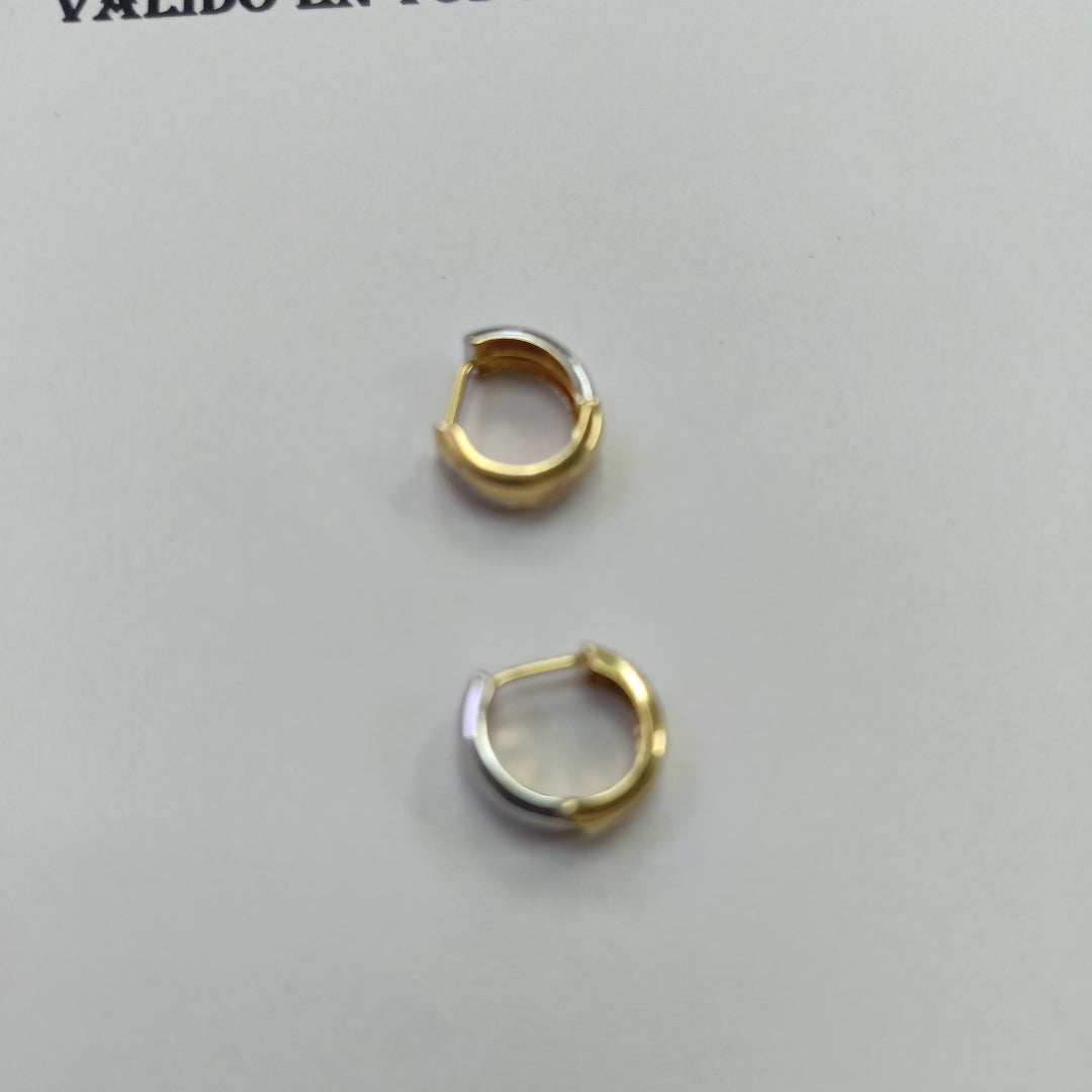 ARRACADAS PAR ORO COMBINADO 14 K 1.3 GRMS (SEMINUEVO)