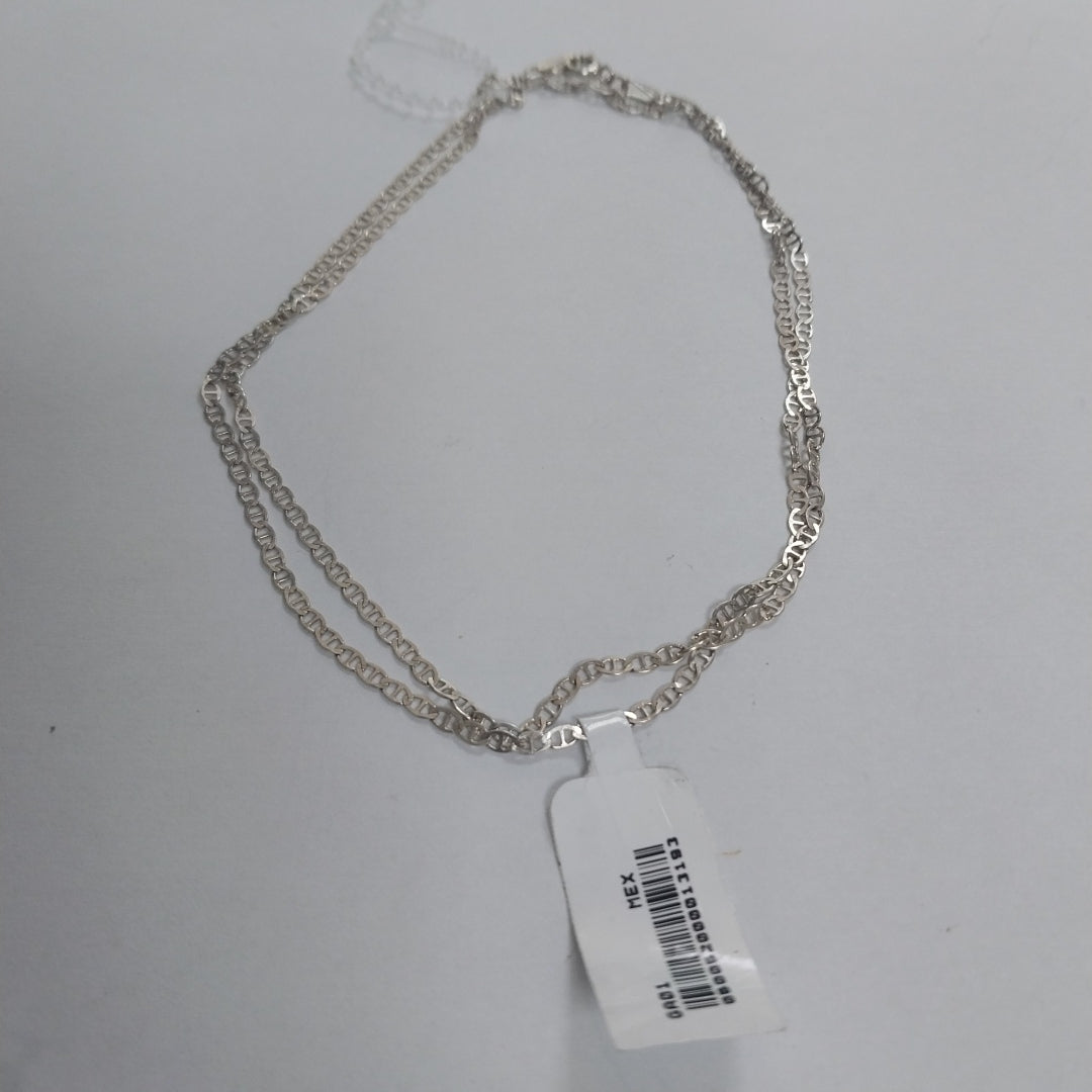 CADENA TEJIDO GUCHI PLATA .925 60 CM 3.7 GR (NUEVO)