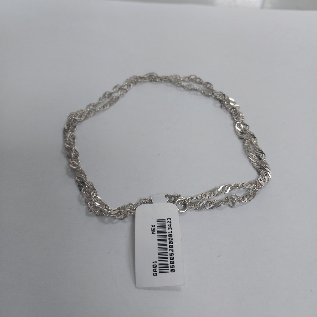 CADENA TEJIDO MEDIO TORZAL PLATA .925 55 CM 5.4 GR (NUEVO)